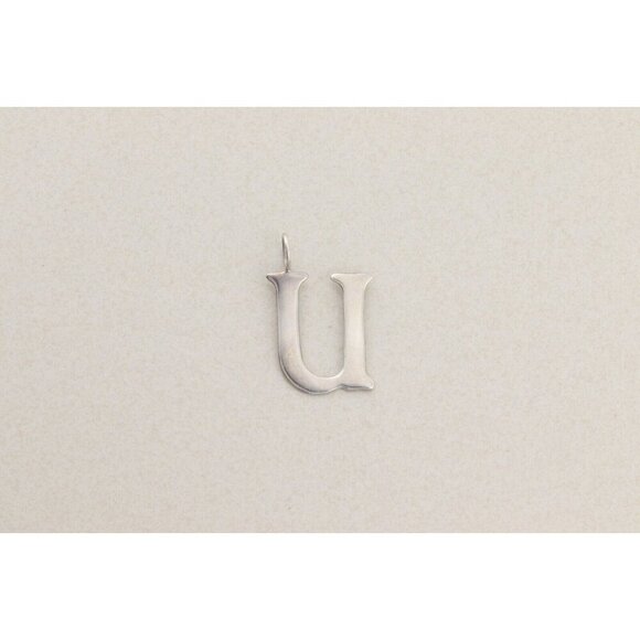 Pendant Only Sterling Silver Letter U Pendant Initial U Silpada - Picture 5 of 6